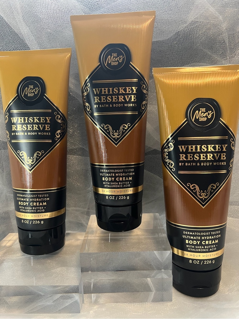 3-Pack Bath & Body Works Whiskey Reserve Men's Body Cream (FL1080)